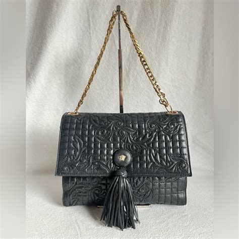 Versace Vanitas Quilted Medusa Tassel, Shoulder Bag Women's, 